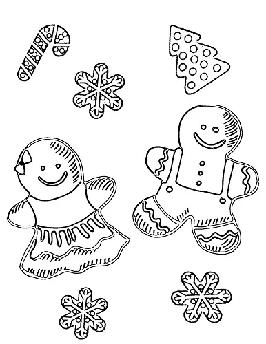 cute gingerbread girl coloring page
