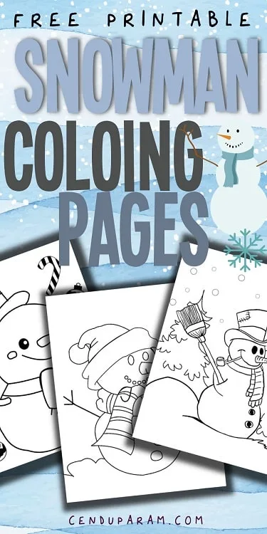 christmas coloring pages snowman cute