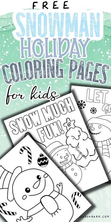 cute snowman coloring pages free printable