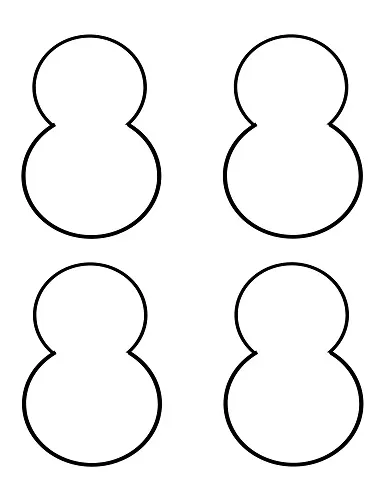 blank snowman outline template