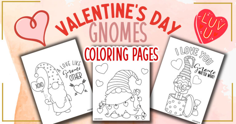 picture of valentines day coloring pages with gnomes