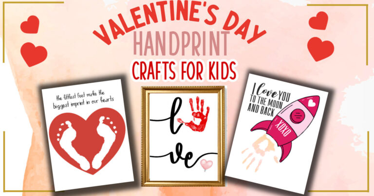 easy Valentine's day handprint craft for toddles and preschoolers