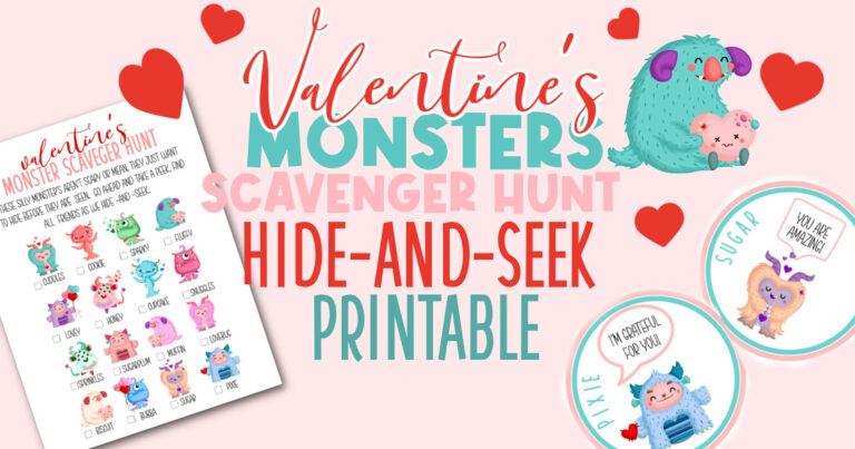 easy preschool valentines day scavenger hunt game
