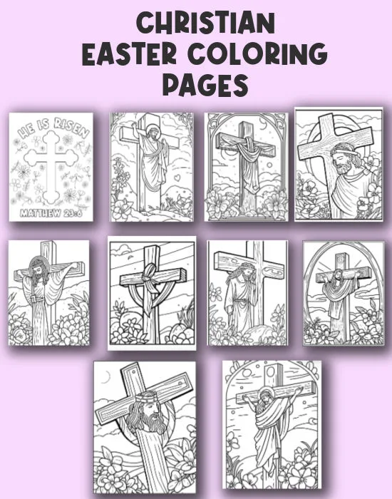 Christian Easter coloring pages for kids