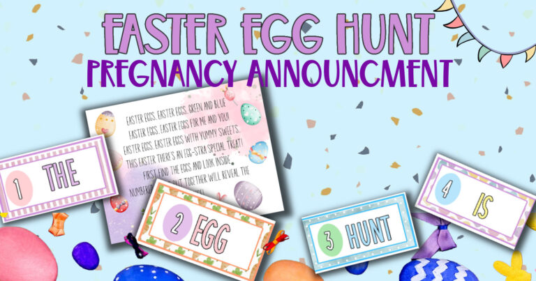Easter Pregnancy announcement to husband scavenger hunt