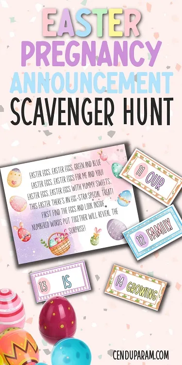 Easter egg pregnancy scavenger hunt for family