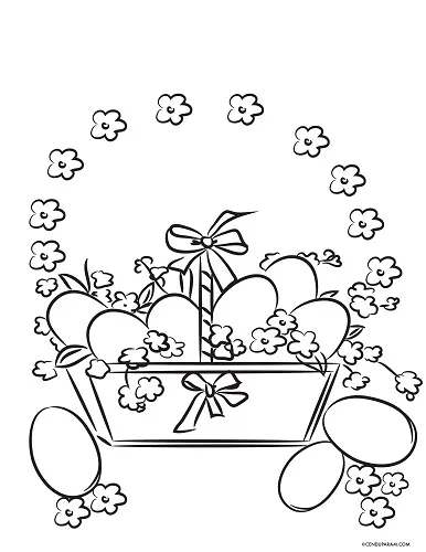 easy easter basket coloring pages