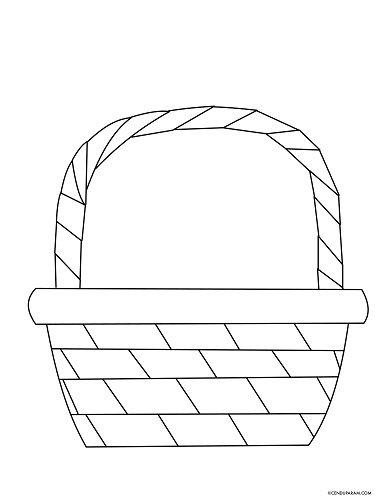 empty Easter basket coloring pages