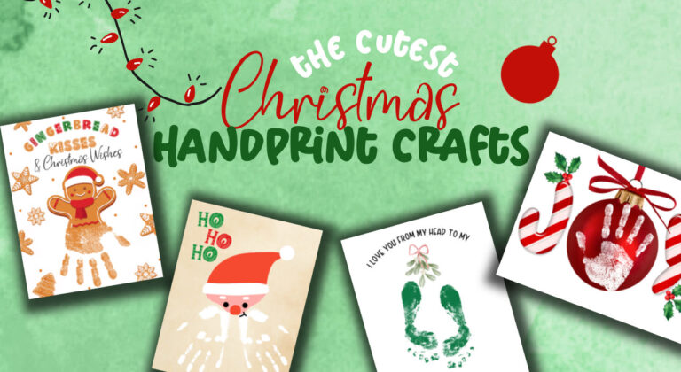 cute Christmas handprint craft mockups