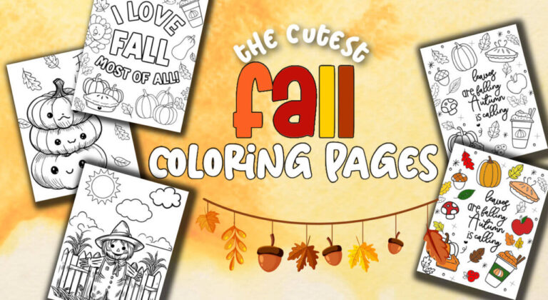 cute fall coloring pages free printables