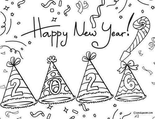 new years 2026 coloring pages