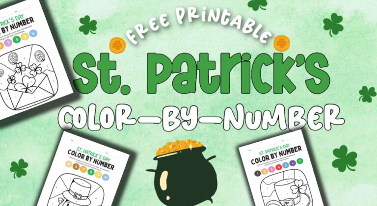 st. patricks day color by number free printable worksheets