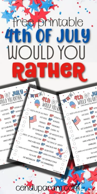 fun printable would you rather 4th of july questions