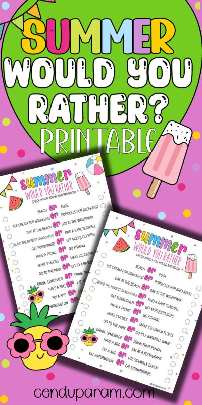 printable summer this or that game for kids