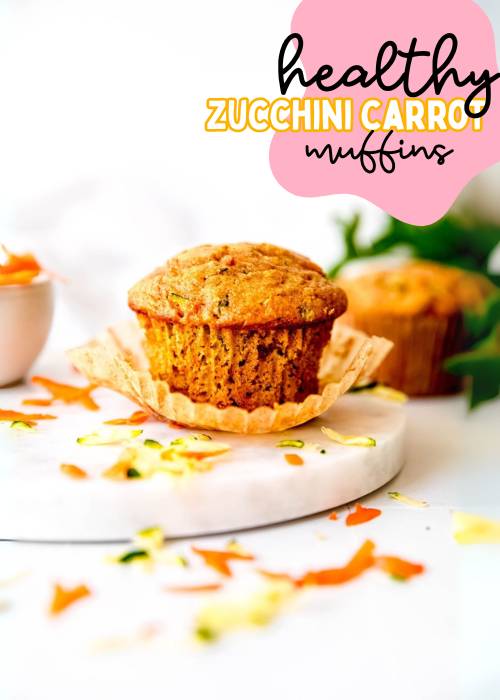 easy make ahead pregnancy snack ideas. healthy zucchini carrot muffins