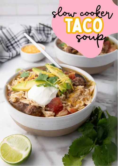 healthy pregnancy lunch or dinner ideas. slow cookier taco soup