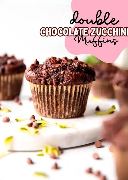 healthy pregnancy diet ideas. this one is a double chocolate zucchini muffin