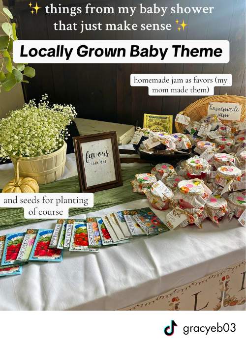 favor ideas for a locally grown baby shower theme