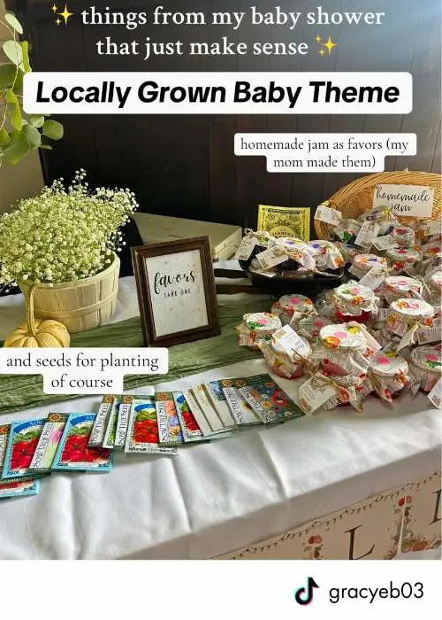 favor ideas for a locally grown baby shower theme