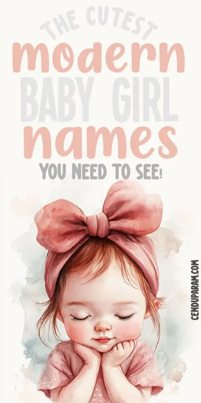 cute water color of baby girl and title cutest modern girl names