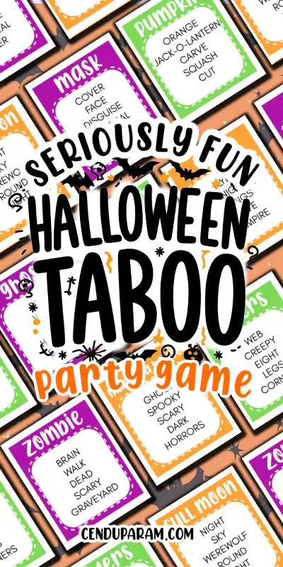 mock up showing halloween taboo cards