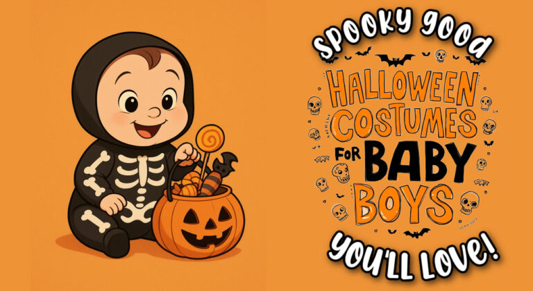 cute cartoon baby boy in skeleton costume and ittle spooky good halloween costuems for baby boys