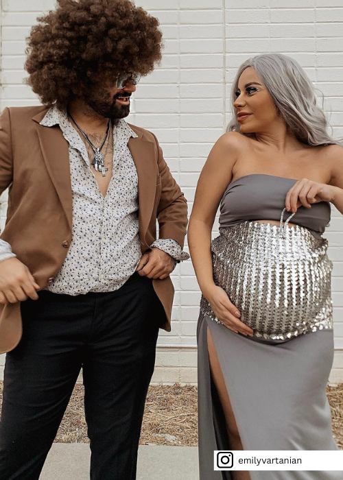pregnant disco ball halloween costume