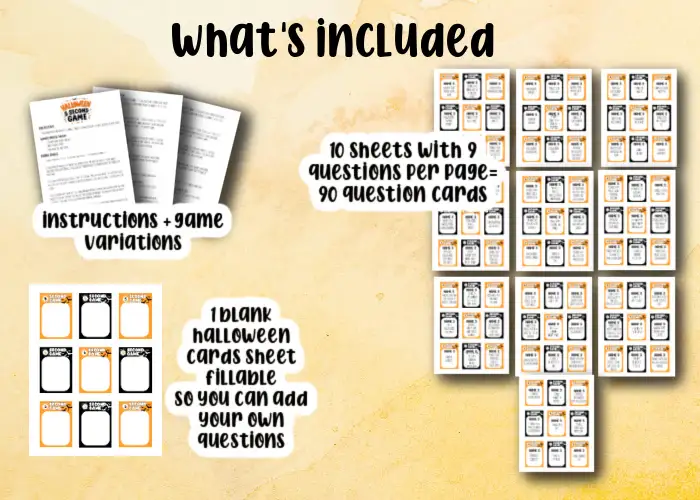 what's included in Halloween 5 second game