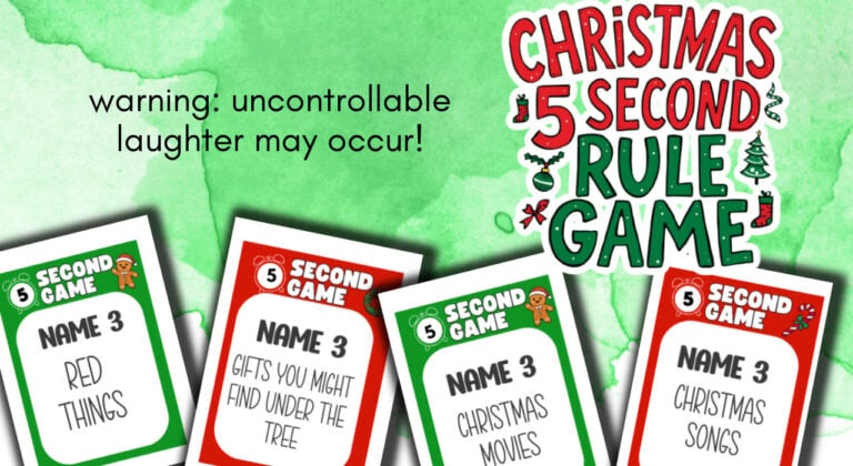 christmas 5 second rule party game