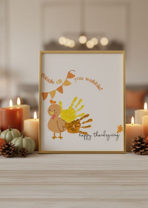 cute turkey handprint craft for toddlers for Thanksgiving day crafts
