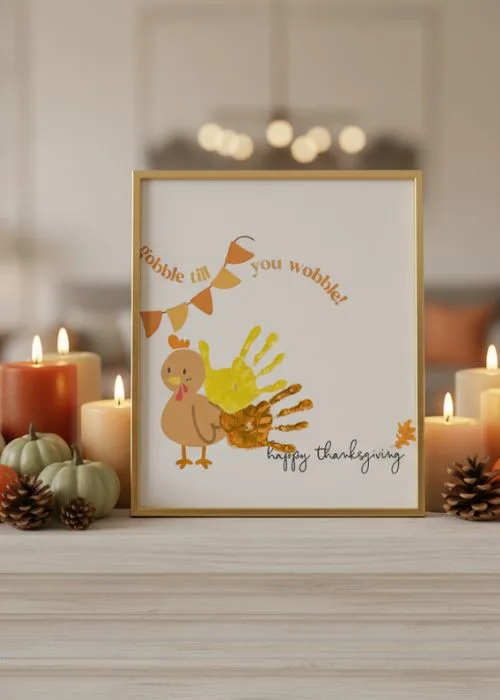 cute turkey handprint craft for toddlers for Thanksgiving day crafts