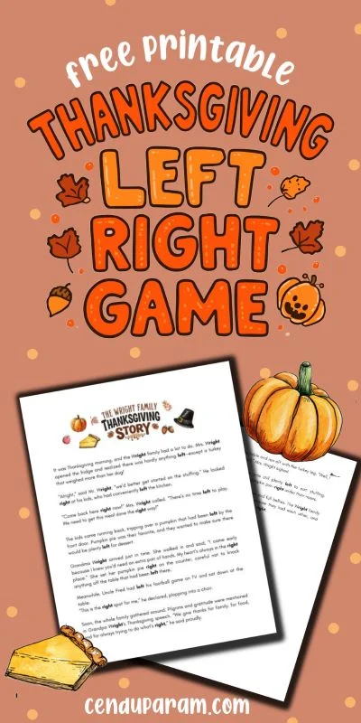 mock up of thanksgiving left right story game