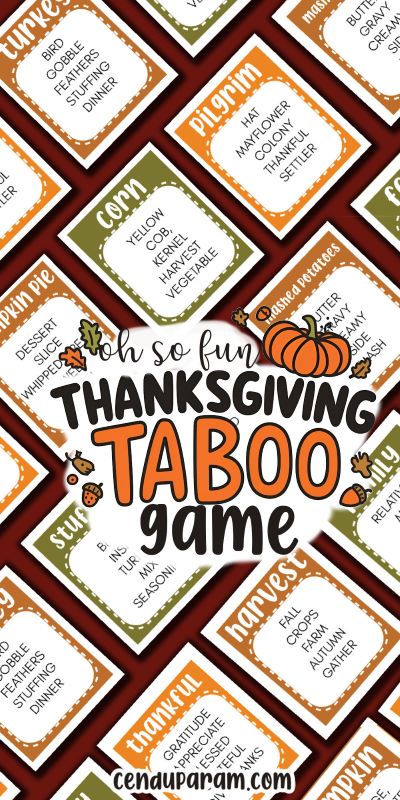 thanksgiving taboo game cards mock up