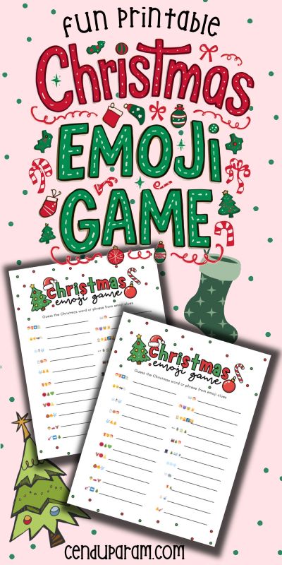 mock up of Christmas emoji game
