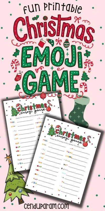 mock up of Christmas emoji game