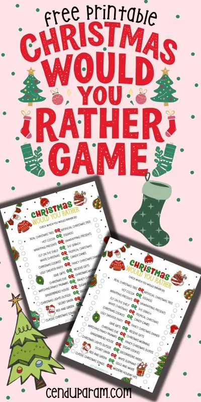 mock up of fun Christmas party game