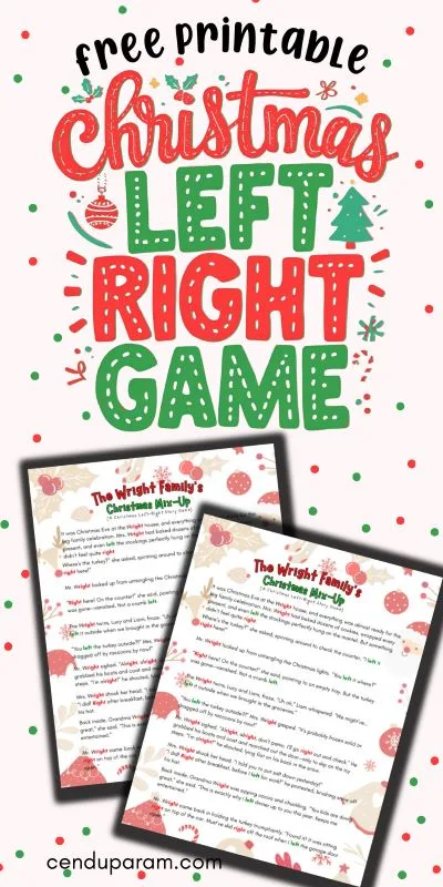 mock up of christmas party game for gift exchange