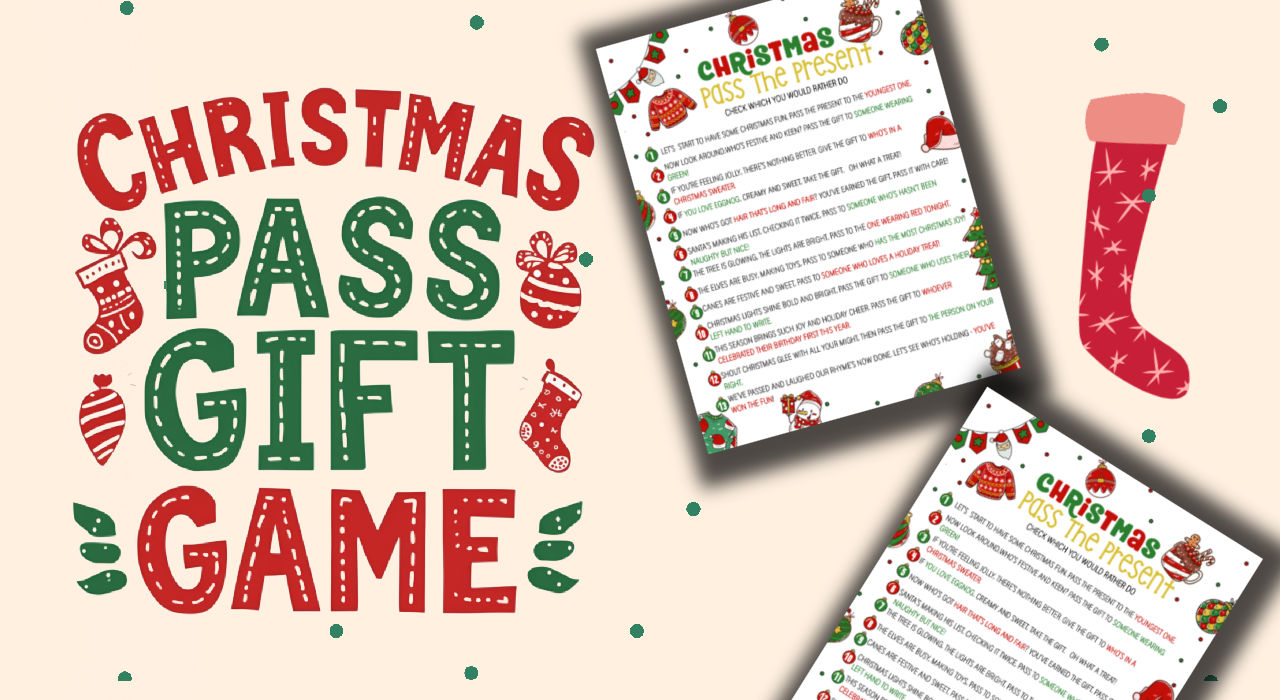 fun christmas pass the present printable game