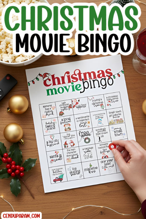 fun christmas movie bingo game printable