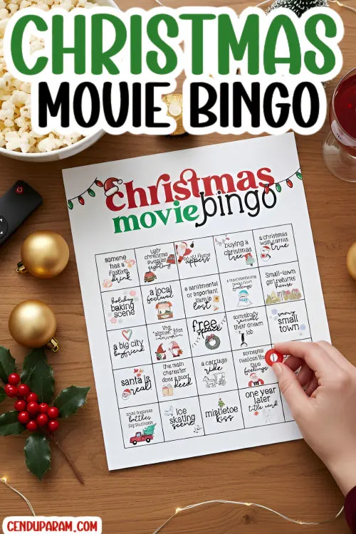 fun christmas movie bingo game printable