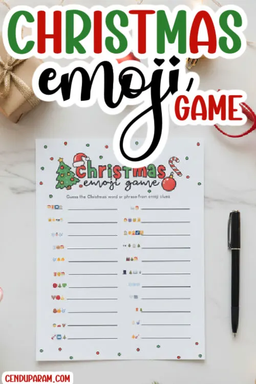 fun Christmas emoji game for Christmas party ideas