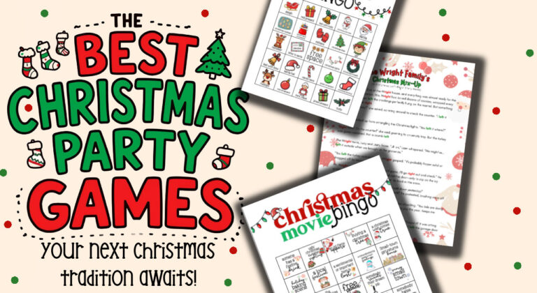 round up of easy and Fun christmas party games to play