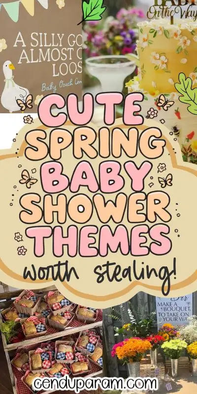 collage of spring baby shower themes for 2026
