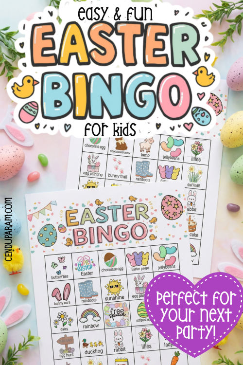 Easter bingo printable cards 